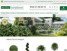 Tablet Screenshot of maxifleur-kunstpflanzen.de